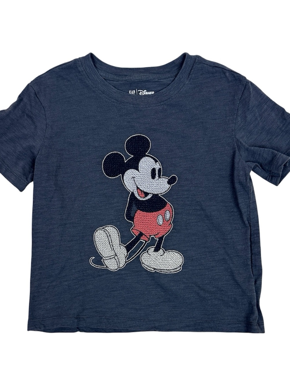 GAP Kids Gray Kids Tee with Mickey Mouse Embroidered Graphic